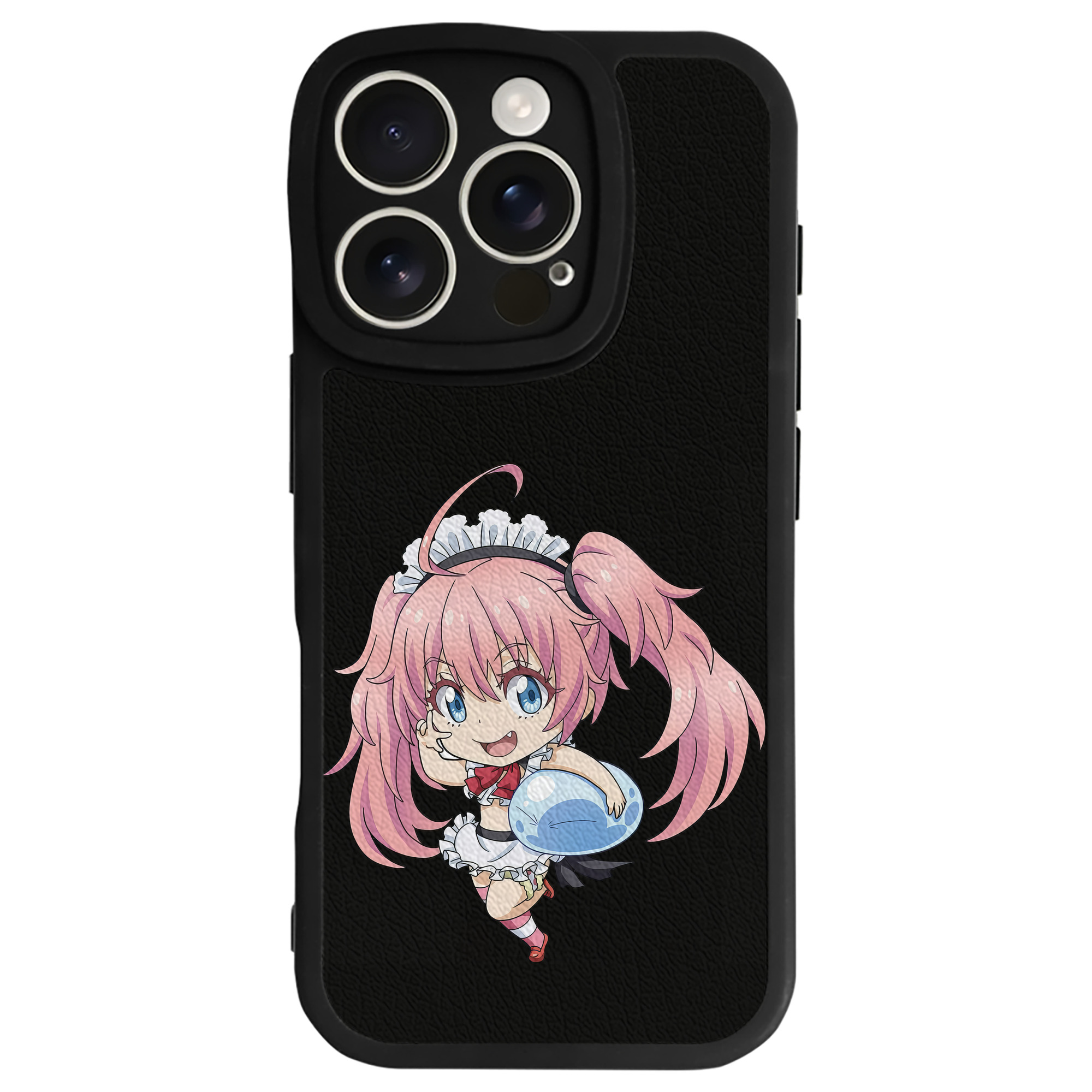 （画像用） 転スラ Regarding Reincarnated to Slime 【iPhone 16シリーズ対応】シリコンスマホケース（レザー調） 材質：シリコン